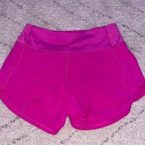 RARE Lululemon Pow Pink Speed Up Shorts